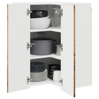Produktbild för Vägghörnskåp LUCCA Gammalt trä 57 x 57 x 80 cm Konstruerat trä