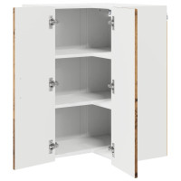 Produktbild för Vägghörnskåp LUCCA Gammalt trä 57 x 57 x 80 cm Konstruerat trä