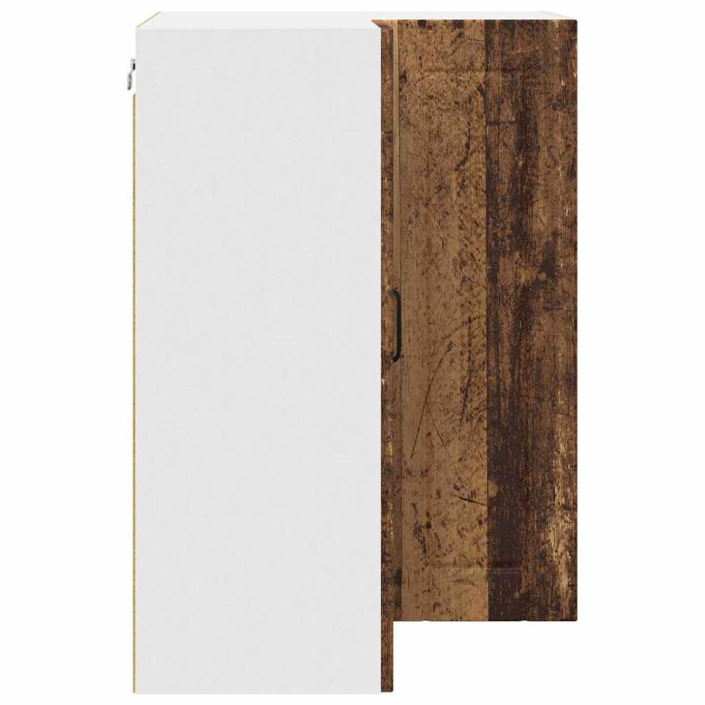 Produktbild för Vägghörnskåp LUCCA Gammalt trä 57 x 57 x 80 cm Konstruerat trä