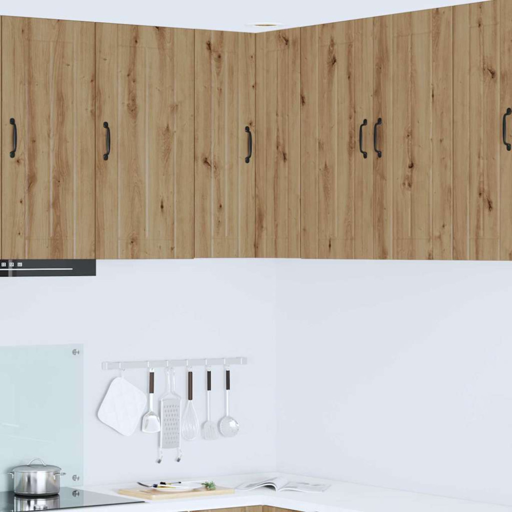 Produktbild för Vägghörnskåp LUCCA Artisan-ek 57 x 57 x 80 cm Konstruerat trä