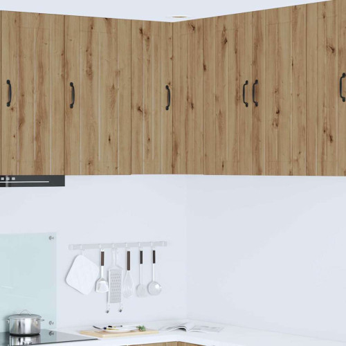 vidaXL Vägghörnskåp LUCCA Artisan-ek 57 x 57 x 80 cm Konstruerat trä