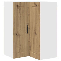 Produktbild för Vägghörnskåp LUCCA Artisan-ek 57 x 57 x 80 cm Konstruerat trä
