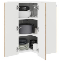 Produktbild för Vägghörnskåp LUCCA Artisan-ek 57 x 57 x 80 cm Konstruerat trä