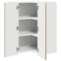 Produktbild för Vägghörnskåp LUCCA Artisan-ek 57 x 57 x 80 cm Konstruerat trä