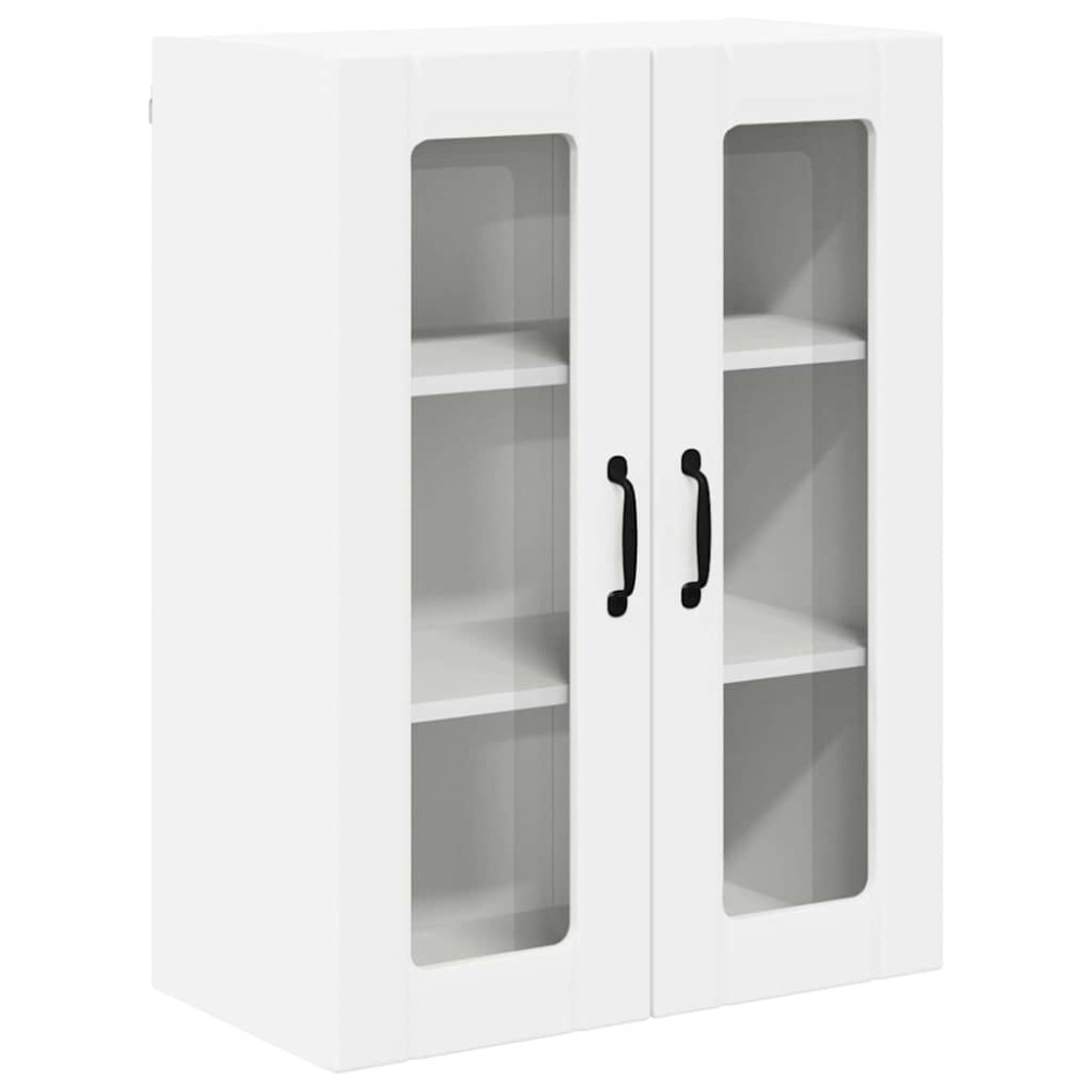 Produktbild för Väggglasförråd LUCCA Vit 60 x 31 x 80 cm Konstruerat trä