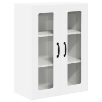 Produktbild för Väggglasförråd LUCCA Vit 60 x 31 x 80 cm Konstruerat trä