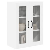 Produktbild för Väggglasförråd LUCCA Vit 60 x 31 x 80 cm Konstruerat trä