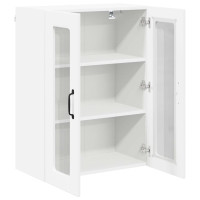 Produktbild för Väggglasförråd LUCCA Vit 60 x 31 x 80 cm Konstruerat trä