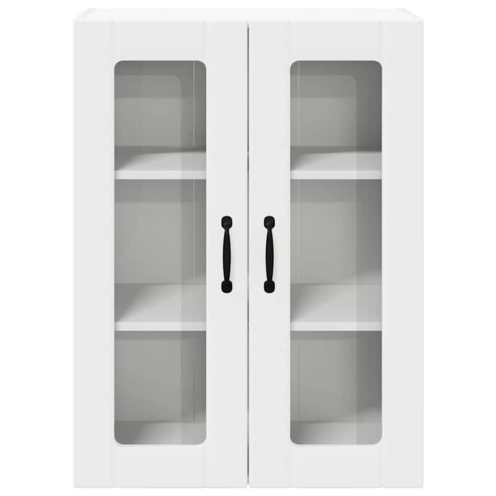 Produktbild för Väggglasförråd LUCCA Vit 60 x 31 x 80 cm Konstruerat trä