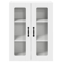 Produktbild för Väggglasförråd LUCCA Vit 60 x 31 x 80 cm Konstruerat trä