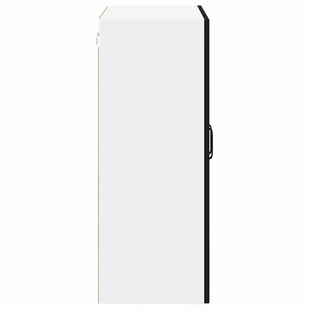 Produktbild för Väggglasförråd LUCCA Svart 60 x 31 x 80 cm Konstruerat trä