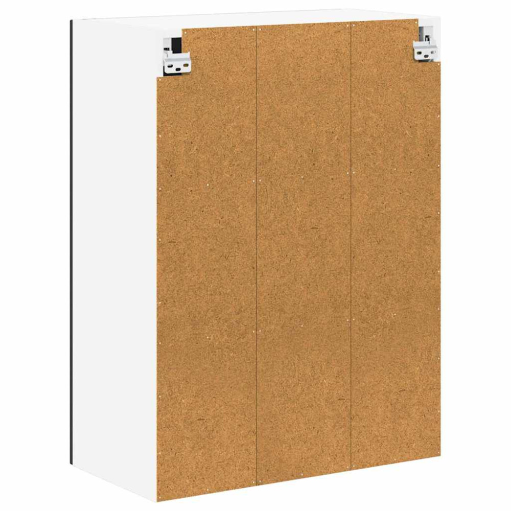 Produktbild för Väggglasförråd LUCCA Svart 60 x 31 x 80 cm Konstruerat trä