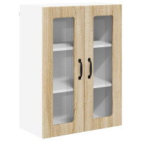 Produktbild för Väggglasförråd LUCCA Sonoma-ek 60 x 31 x 80 cm Konstruerat trä