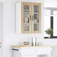 Produktbild för Väggglasförråd LUCCA Sonoma-ek 60 x 31 x 80 cm Konstruerat trä