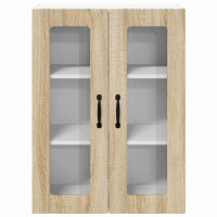 Produktbild för Väggglasförråd LUCCA Sonoma-ek 60 x 31 x 80 cm Konstruerat trä