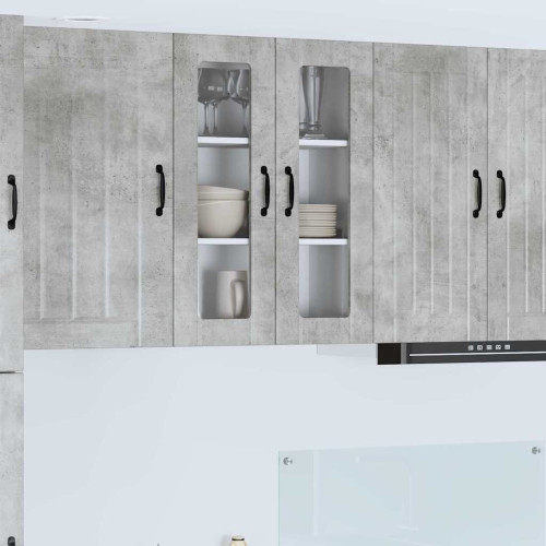 vidaXL Väggglasförråd LUCCA Betonggrå 60 x 31 x 80 cm Konstruerat trä