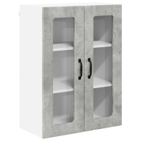 Produktbild för Väggglasförråd LUCCA Betonggrå 60 x 31 x 80 cm Konstruerat trä