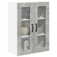 Produktbild för Väggglasförråd LUCCA Betonggrå 60 x 31 x 80 cm Konstruerat trä