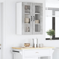Produktbild för Väggglasförråd LUCCA Betonggrå 60 x 31 x 80 cm Konstruerat trä