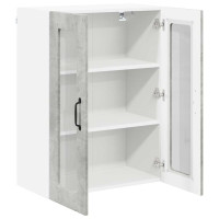 Produktbild för Väggglasförråd LUCCA Betonggrå 60 x 31 x 80 cm Konstruerat trä