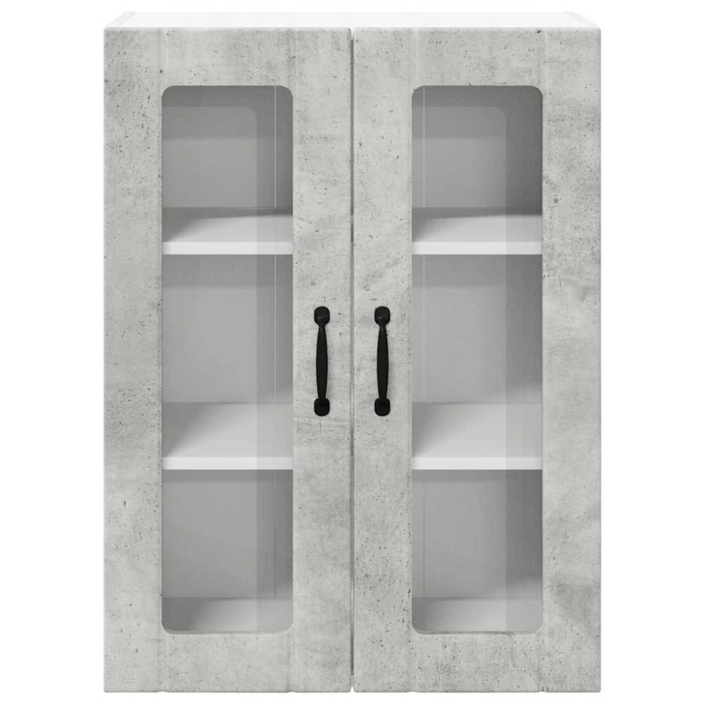 Produktbild för Väggglasförråd LUCCA Betonggrå 60 x 31 x 80 cm Konstruerat trä