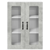 Produktbild för Väggglasförråd LUCCA Betonggrå 60 x 31 x 80 cm Konstruerat trä
