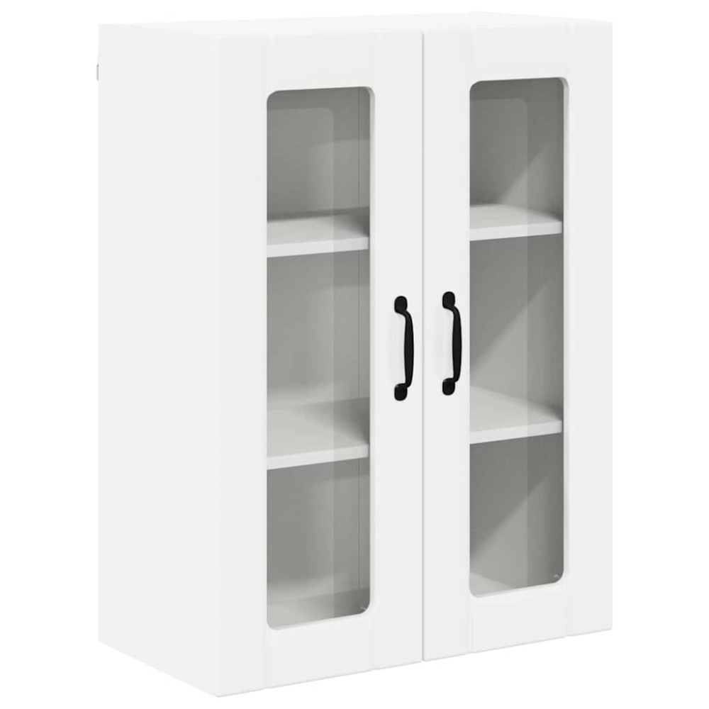 Produktbild för Väggglasförråd LUCCA Vit högglans 60 x 31 x 80 cm