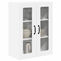 Produktbild för Väggglasförråd LUCCA Vit högglans 60 x 31 x 80 cm