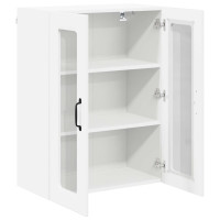 Produktbild för Väggglasförråd LUCCA Vit högglans 60 x 31 x 80 cm