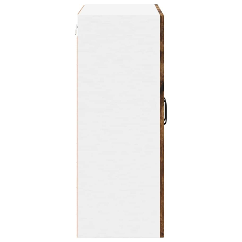 Produktbild för Väggglasförråd LUCCA Rökt ek 60 x 31 x 80 cm Konstruerat trä