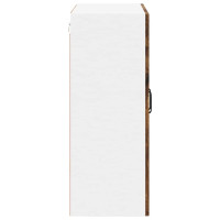 Produktbild för Väggglasförråd LUCCA Rökt ek 60 x 31 x 80 cm Konstruerat trä