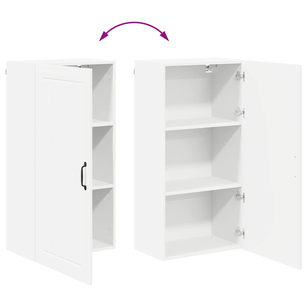 Produktbild för Väggskåp LUCCA Vit 50 x 31 x 100 cm Konstruerat trä