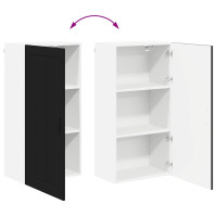 Produktbild för Väggskåp LUCCA Svart 50 x 31 x 100 cm Konstruerat trä