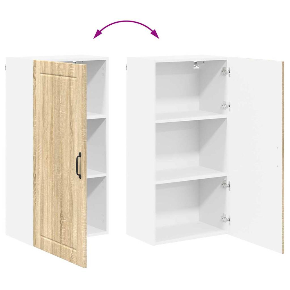 Produktbild för Väggskåp LUCCA Sonoma-ek 50 x 31 x 100 cm Konstruerat trä