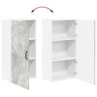 Produktbild för Väggskåp LUCCA Betonggrå 50 x 31 x 100 cm Konstruerat trä