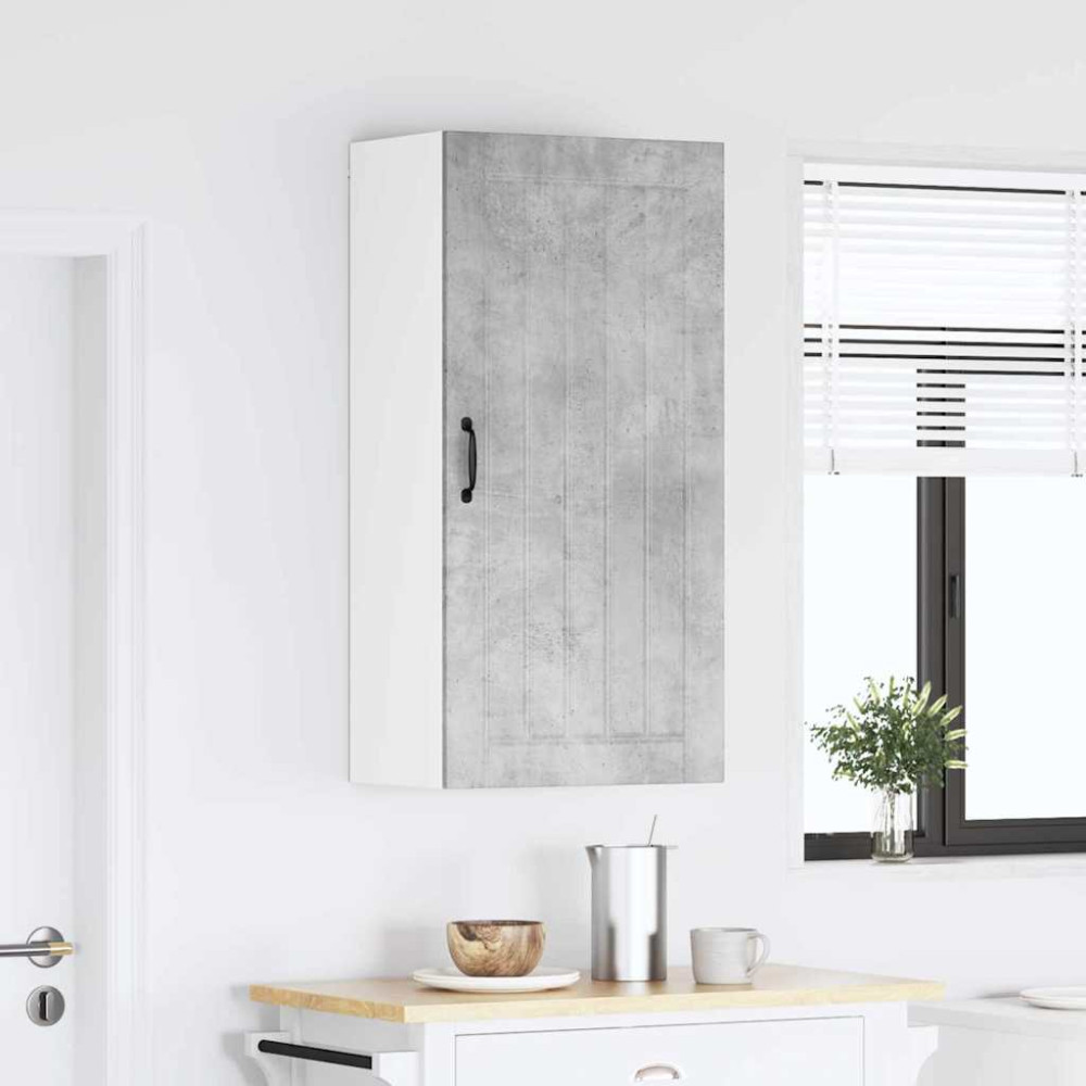 Produktbild för Väggskåp LUCCA Betonggrå 50 x 31 x 100 cm Konstruerat trä