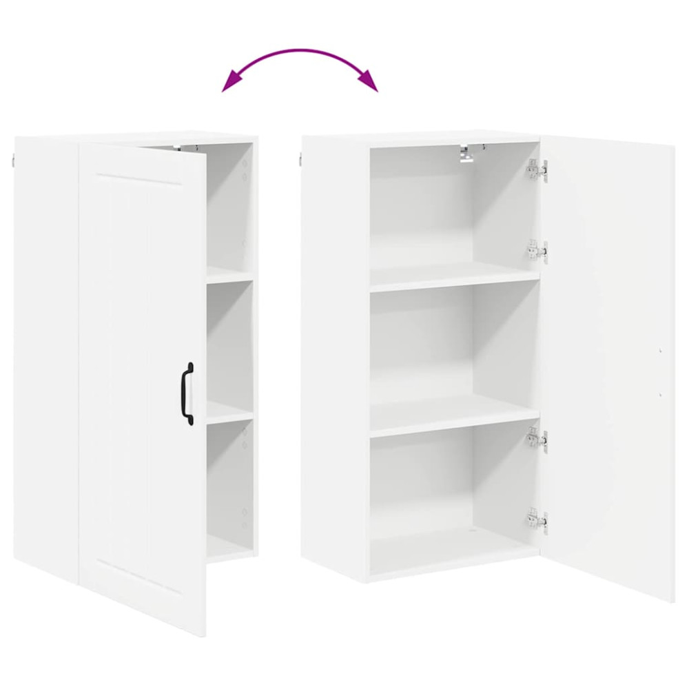 Produktbild för Väggskåp LUCCA Vit högglans 50 x 31 x 100 cm Konstruerat trä