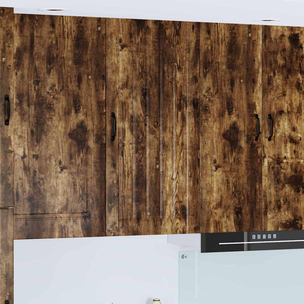 Produktbild för Väggskåp LUCCA Rökt ek 50 x 31 x 100 cm Konstruerat trä