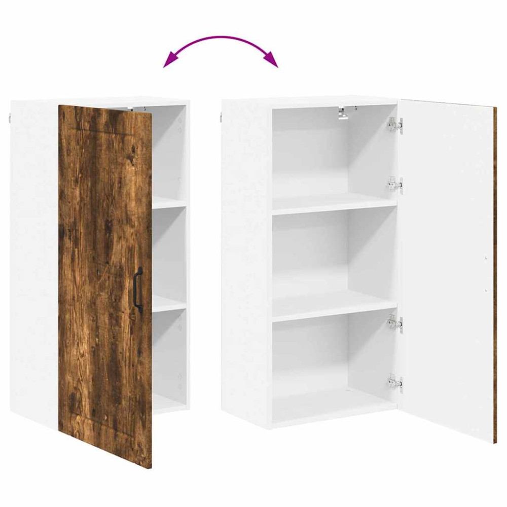 Produktbild för Väggskåp LUCCA Rökt ek 50 x 31 x 100 cm Konstruerat trä