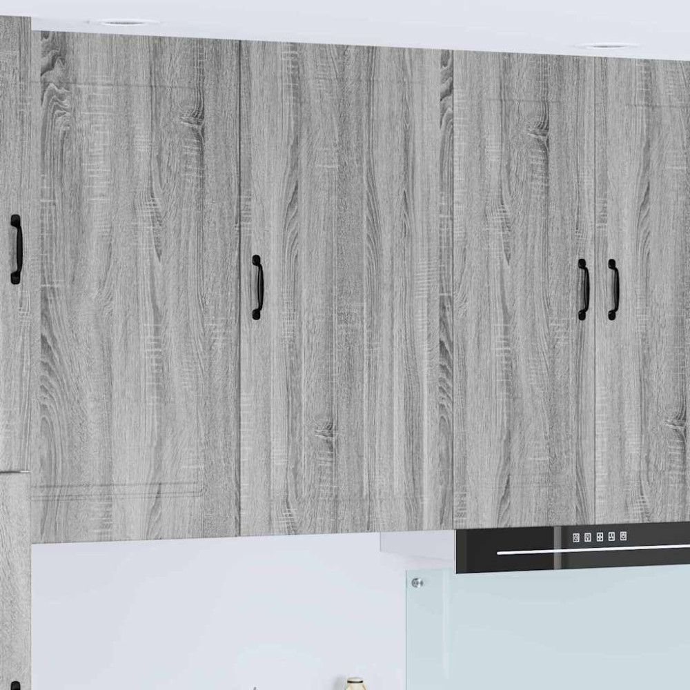 Produktbild för Väggskåp LUCCA Grå sonoma-ek 50 x 31 x 100 cm Konstruerat trä