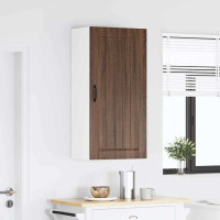 Produktbild för Väggskåp LUCCA Brun ek 50 x 31 x 100 cm Konstruerat trä