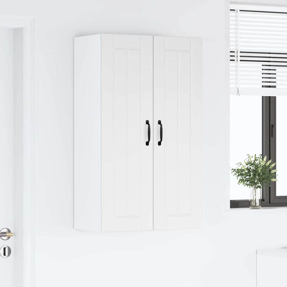 Produktbild för Väggskåp LUCCA Vit 60 x 31 x 100 cm Konstruerat trä