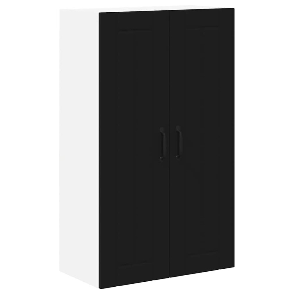 Produktbild för Väggskåp LUCCA Svart 60 x 31 x 100 cm Konstruerat trä