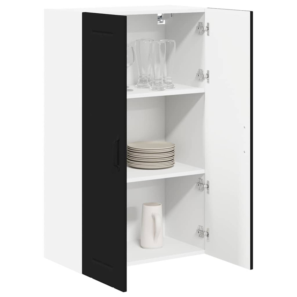 Produktbild för Väggskåp LUCCA Svart 60 x 31 x 100 cm Konstruerat trä