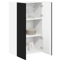 Produktbild för Väggskåp LUCCA Svart 60 x 31 x 100 cm Konstruerat trä