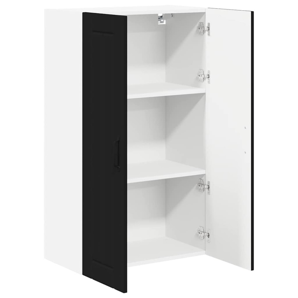 Produktbild för Väggskåp LUCCA Svart 60 x 31 x 100 cm Konstruerat trä