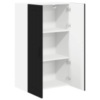 Produktbild för Väggskåp LUCCA Svart 60 x 31 x 100 cm Konstruerat trä