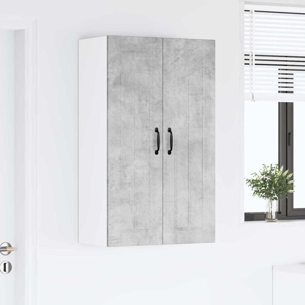 Produktbild för Väggskåp LUCCA Betonggrå 60 x 31 x 100 cm Konstruerat trä