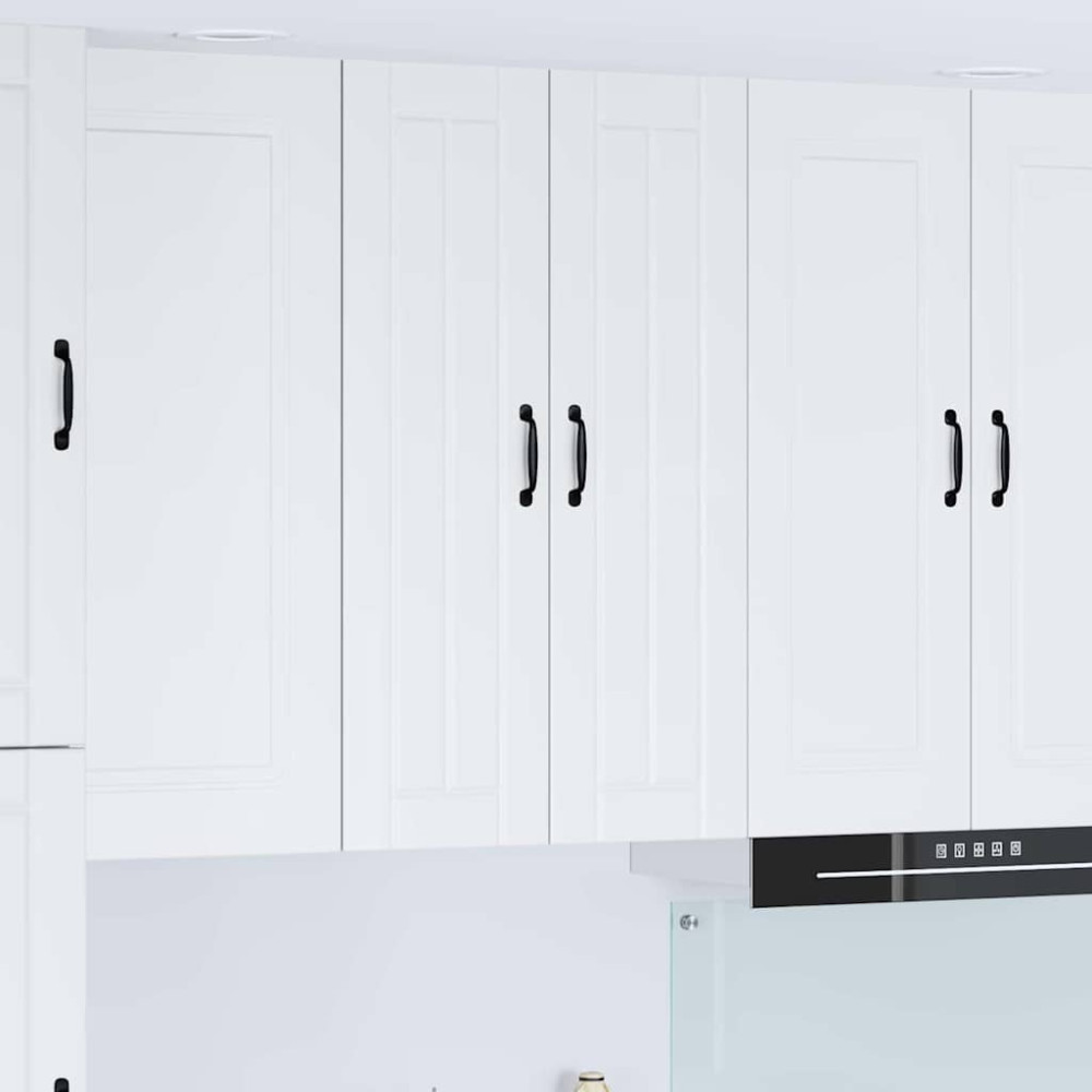 Produktbild för Väggskåp LUCCA Vit högglans 60 x 31 x 100 cm Konstruerat trä
