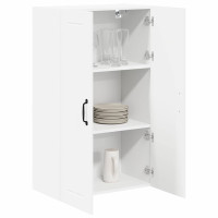 Produktbild för Väggskåp LUCCA Vit högglans 60 x 31 x 100 cm Konstruerat trä